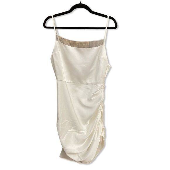 Amanda Uprichard London Dress Ivory white Mini Draped Revolve M - Picture 7 of 9